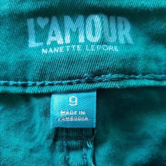 Nanette Lepore green and purple pants size 9 - Picture 3 of 6